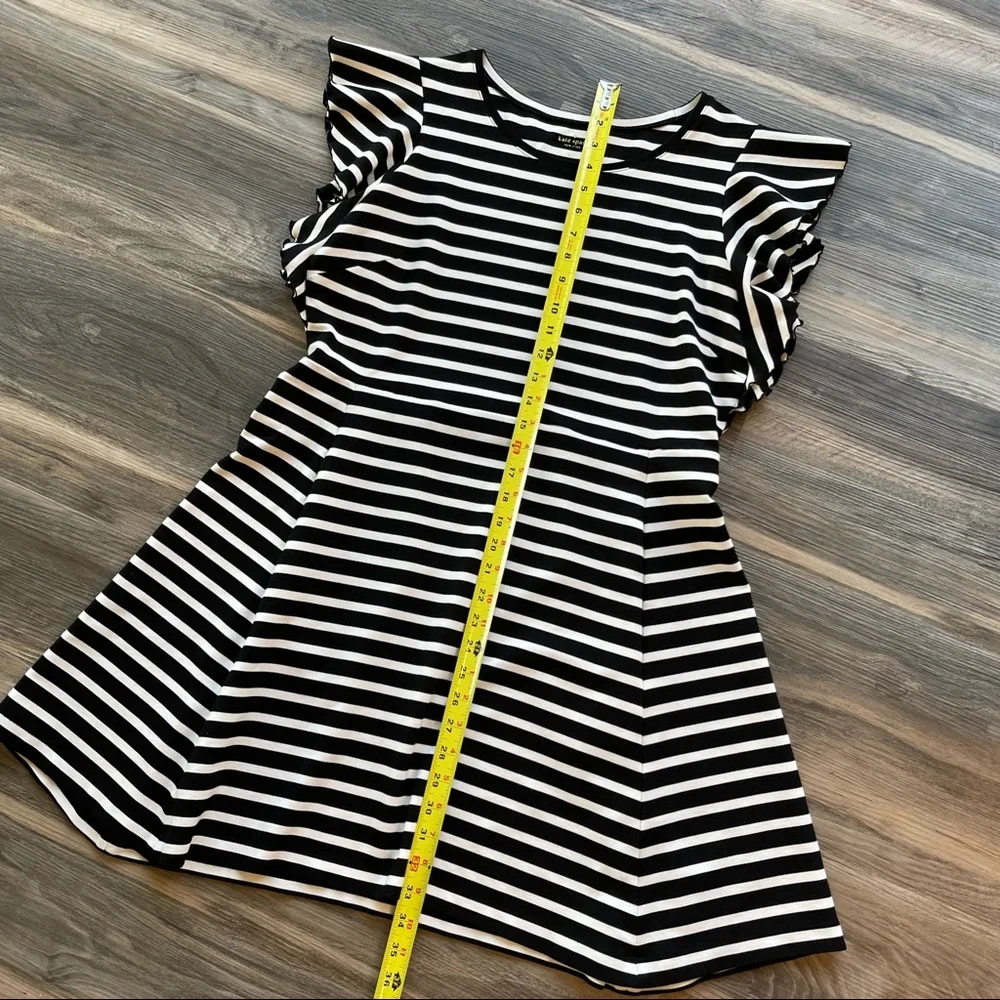 kate spade Black and White Striped Midi Dress